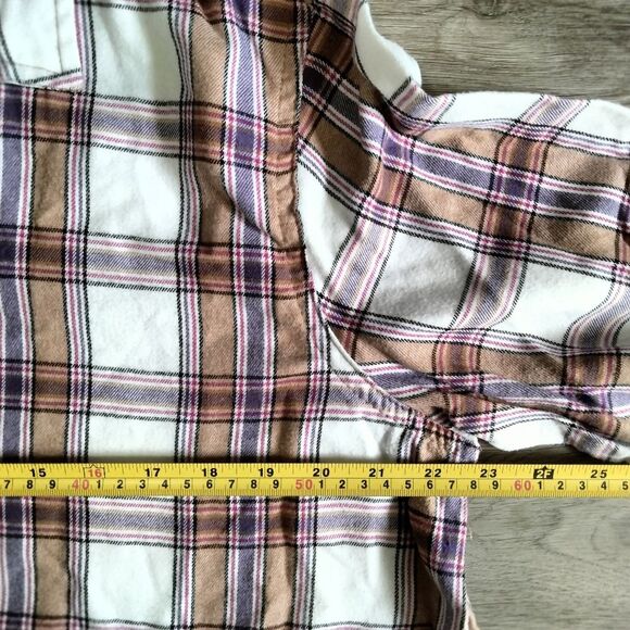 Jachs Girlfriend Western Plaid Flannel Shacket Shirt XL - Picture 5 of 9
